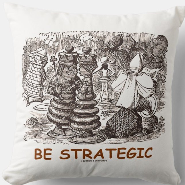 Coussin Être Stratégique À Travers Le Regard (Wonderland advice throw pillow for any Wonderland fan!)