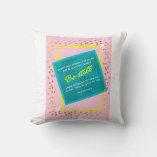 Coussin Être toujours citée rose vert