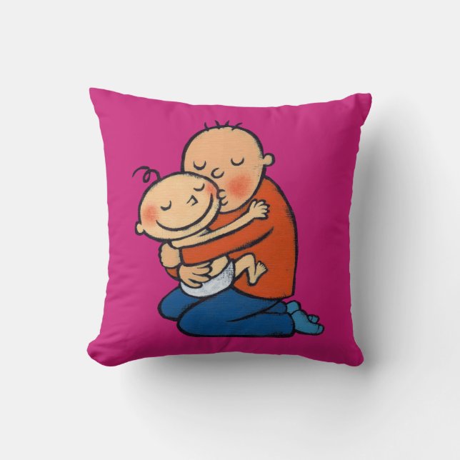 Coussin Étreindre de papa et de bébé (Recto)