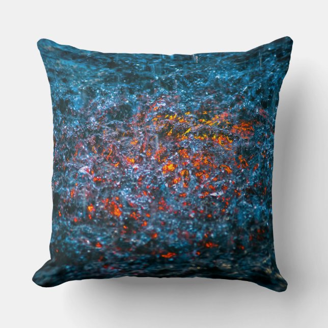 Coussin Étude à l'aquarelle - Orange (Recto)
