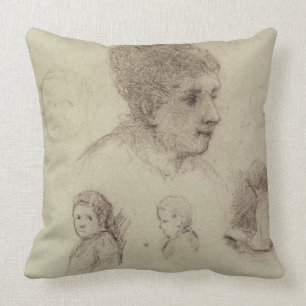 Coussin Étude de Paul Gauguin   des têtes, 1884 (craie