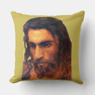 Coussin Etude de tête de Jésus-Christ avant 1872 par I. Kr