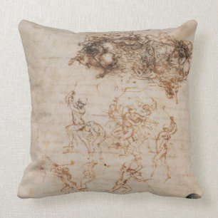 Coussin Étude des cavaliers dans le combat et des soldats