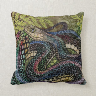 Coussin Étude du serpent jardinier au-delà de la peau