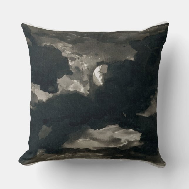 Coussin Étude d'un ciel éclairé par la lune opacifié (Recto)