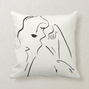 Coussin Étude simple - croquis de Madame