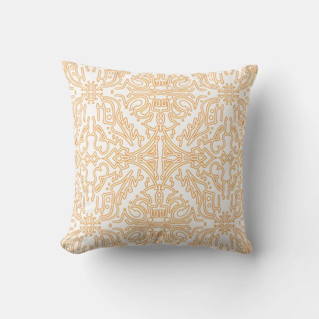 Coussin Étui pour téléphone / iPad en damas or éclipse sol (Recto)