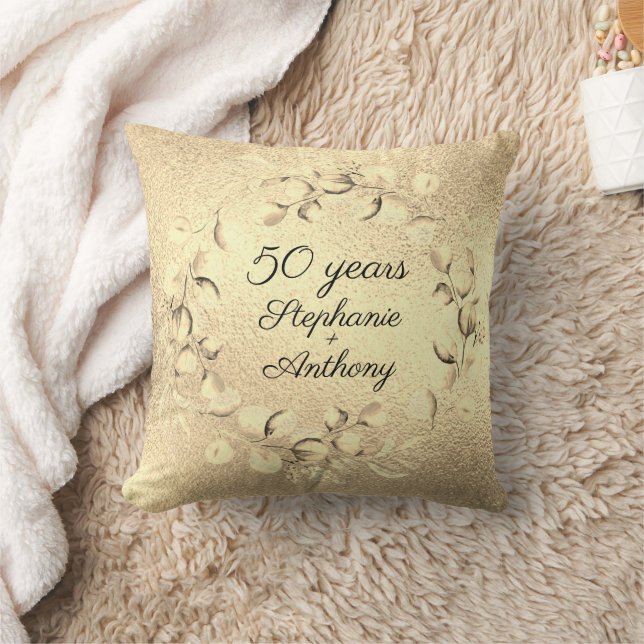 Coussin Eucalyptus 50e anniversaire de mariage  (Couverture)