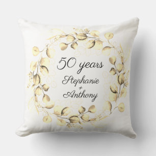 Coussin Eucalyptus 50e anniversaire de mariage 