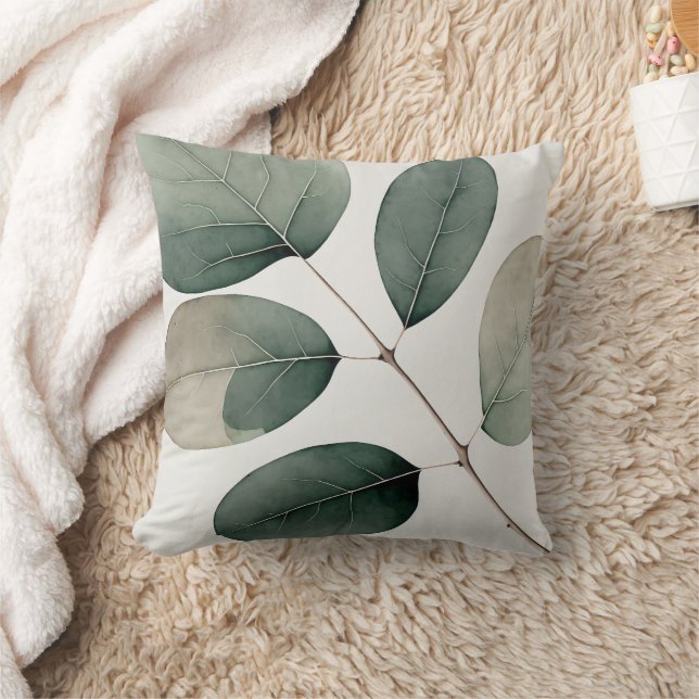 Coussin Eucalyptus feuilles (Couverture)