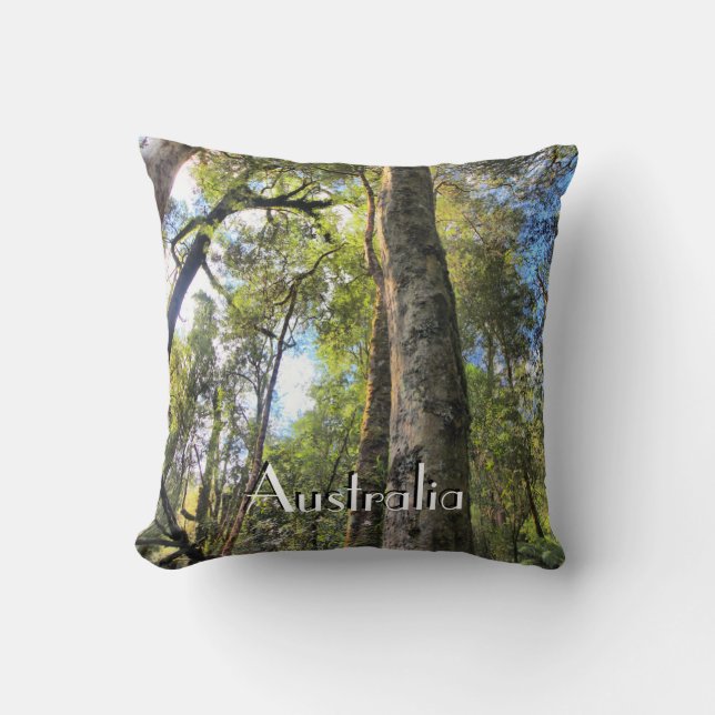 Coussin Eucalyptus gommiers de la forêt pluviale australie (Recto)