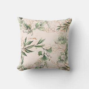Coussin Eucalyptus moderne Blush Premium Lecteur vert