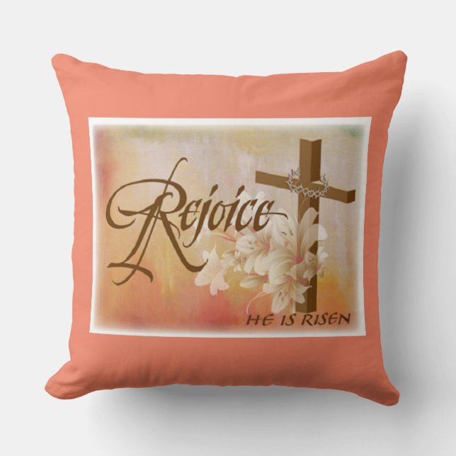 Coussin Évaluez un carreau 20x20/Rejoice de coton (Recto)