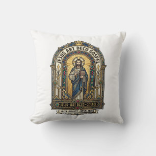Coussin Évangile Jésus Art Déco Jésus Foi Chrétienne Art D