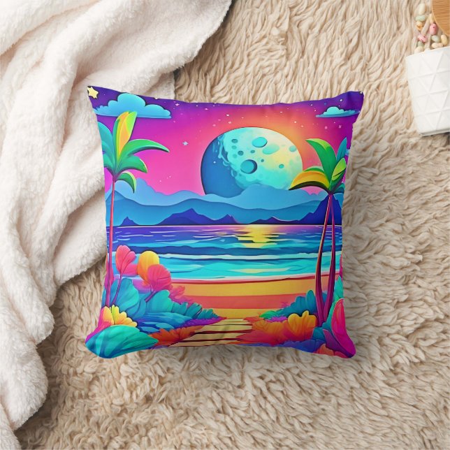 Coussin Évasion nocturne tropicale (Couverture)