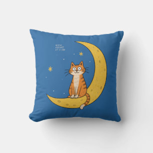 Coussin Éveillé à 3 heures du matin T-shirt drôle de chat