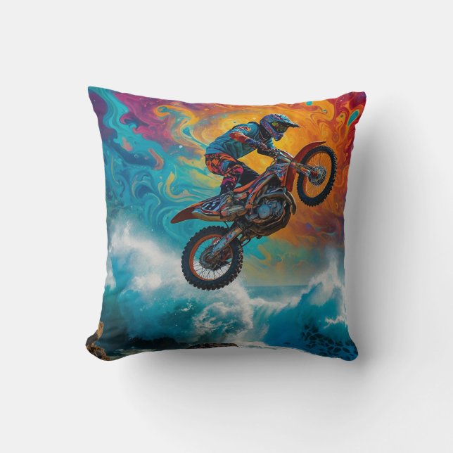 Coussin Événement de Motocross sur la Côte (Recto)