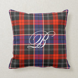 Coussin Évêque Tartan Monogram Pillow