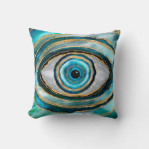 Evil Eye Amulet Aquarelle marbres et or