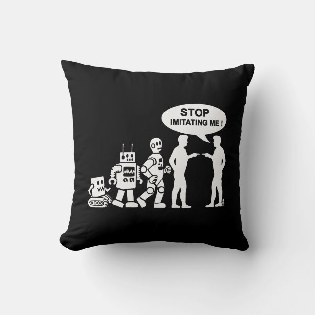 Coussin Évolution des robots (Recto)