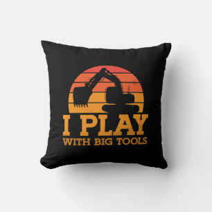 Coussin Excavateur Je Joue Avec Gros Outils Site De Constr