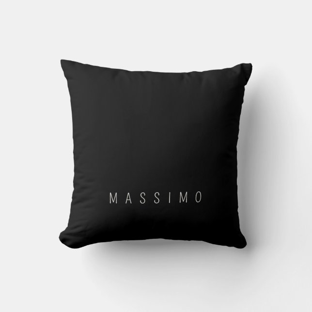 Coussin Exclusive Personal Classical Black White Own Name (Recto)