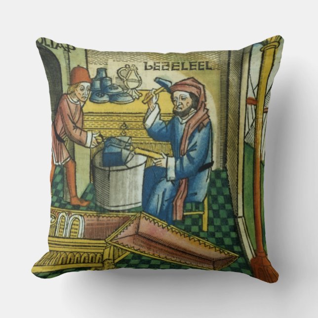 Coussin Exode 31 2-8 Bezalel et Oholiab faisant l'arche o (Recto)