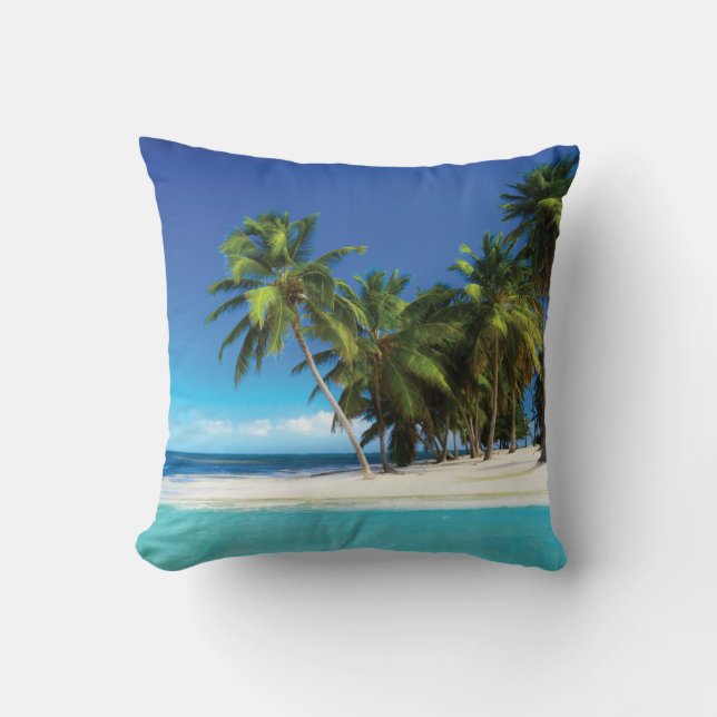 Coussin Exotic beach throw pillow (Recto)