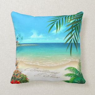Coussin Exotic Beach Tropical me demande d'ajouter des nom