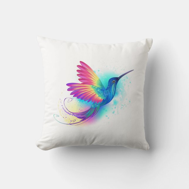 Coussin Exotic Rainbow Hummingbird (Recto)