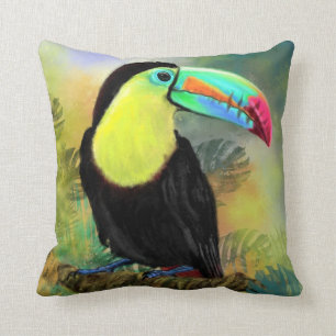 Coussin Exotique Tropical Toco Toucan Bird - Peinture Mign