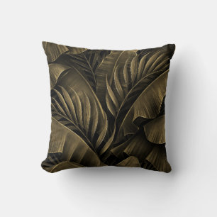 Coussin Exotique tropicale : Grunge Golden Nature