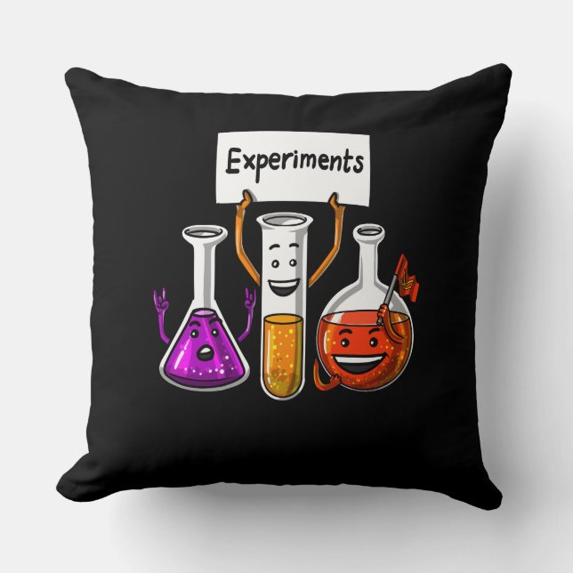 Coussin Expériences en chimie Drôle Science Plaisanterie (Recto)