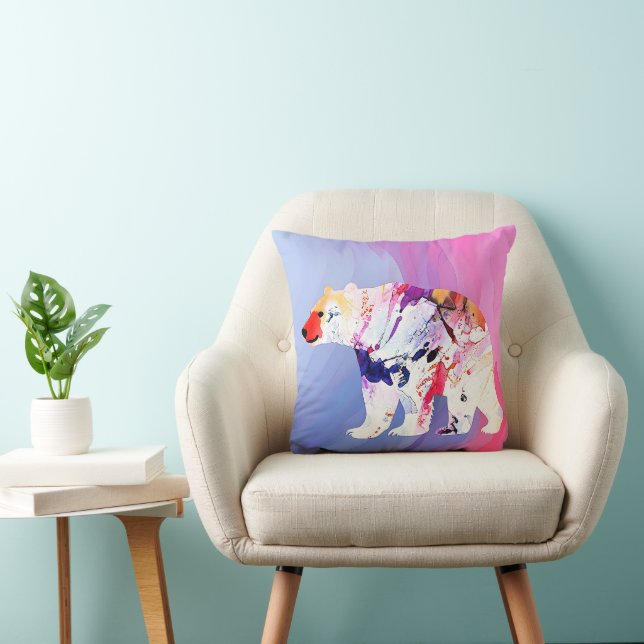 Coussin Explorateur Arctique Pastel à l'aquarelle       (Chaise)