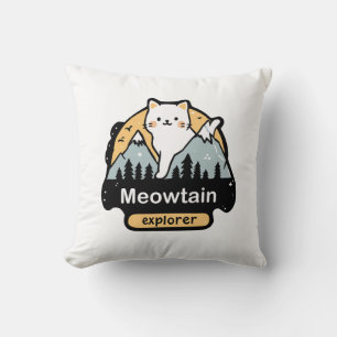 Coussin Explorateur de Meowtain – Conception d'aventure de