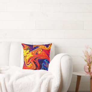 Coussin Exploration Du Motif Abstrait Coloré
