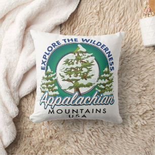 Coussin Explorer les montagnes appalachiennes sauvages voy