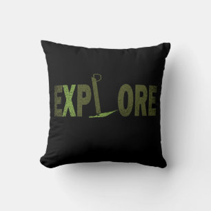 Coussin Explorez l'explorateur de nature sauvage