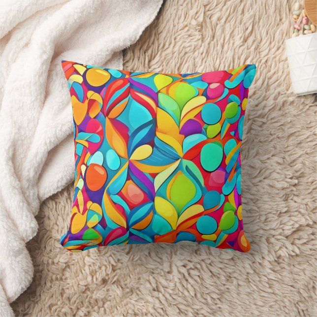 Coussin Explosion Abstraite florale (Couverture)
