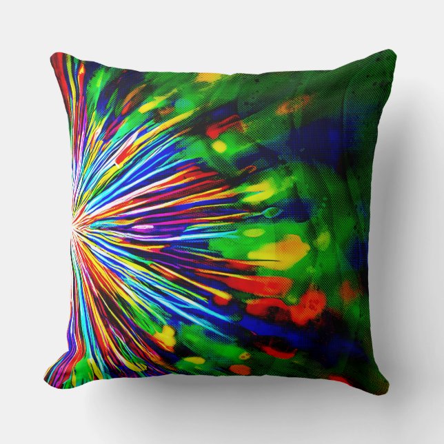 Coussin Explosion Arc-en-ciel  (Recto)