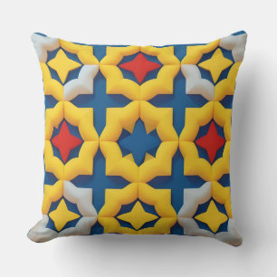 Coussin Explosion de couleurs géométriques modernes décora