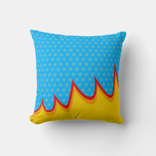 Coussin Explosion de l'art Pop de Bande Dessinée Rétro Amu