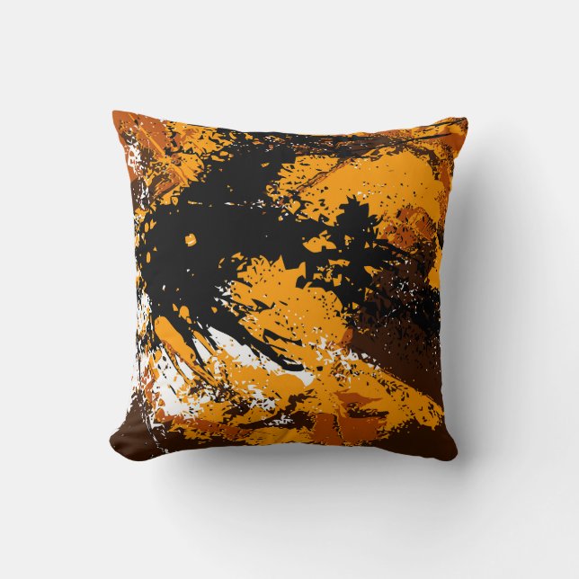Coussin Explosion d'encre : éclaboussures Abstraites color (Recto)