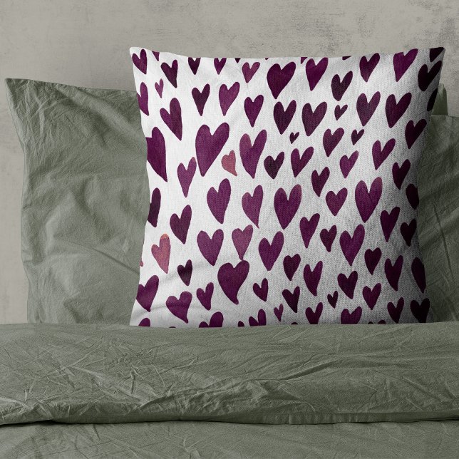 Coussin Explosion du coeur du jour Valentines - Bourgogne (Créateur téléchargé)