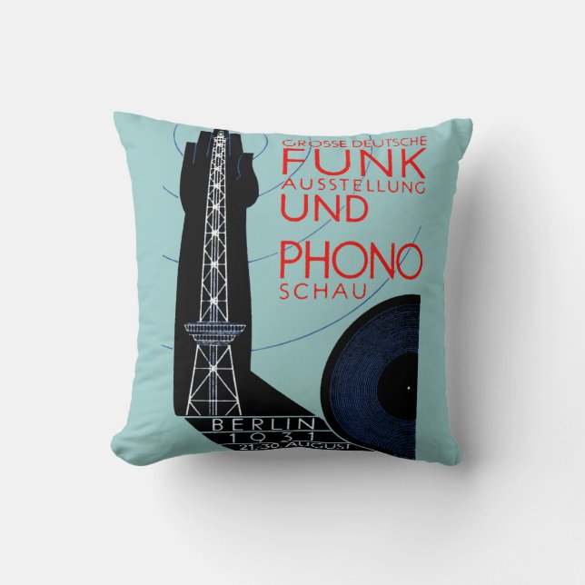 Coussin Exposition allemande de radio et de musique 1931 (Recto)