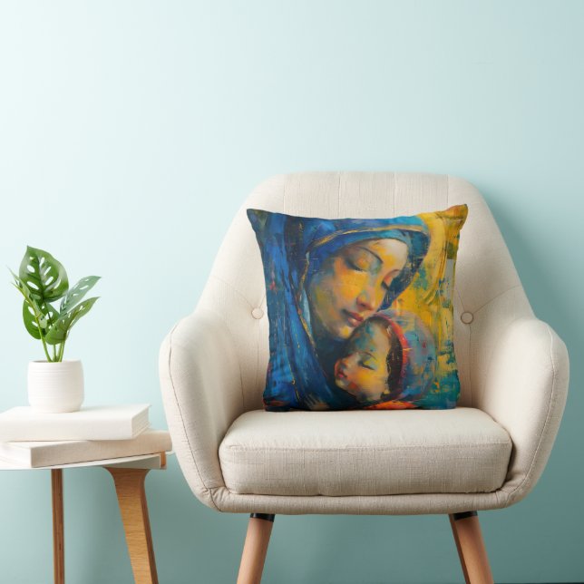 Coussin Expressionnisme Marie et Jésus (Chaise)