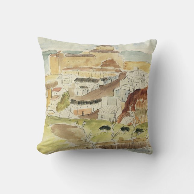 Coussin Expressionnisme vintage, Almeria par Walter Gramat (Recto)