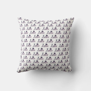 Coussin Expressions élégantes : L'art de l'amour et du Ros