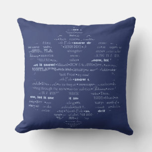 Coussin Expressions typographiques d'hiver