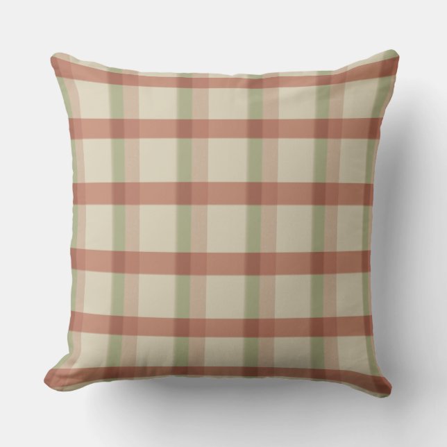 Coussin extérieur 20x20 de contrôle sage rose kaki (Recto)